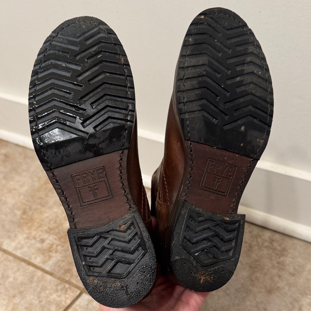 Frye Brown Triple Buckle Leather Boots - Picture 8 of 8
